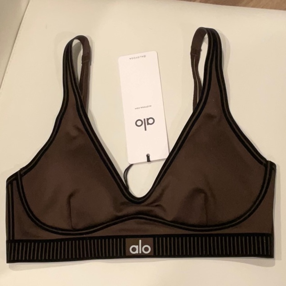 ALO YOGA airlift Line Up Espresso Bra